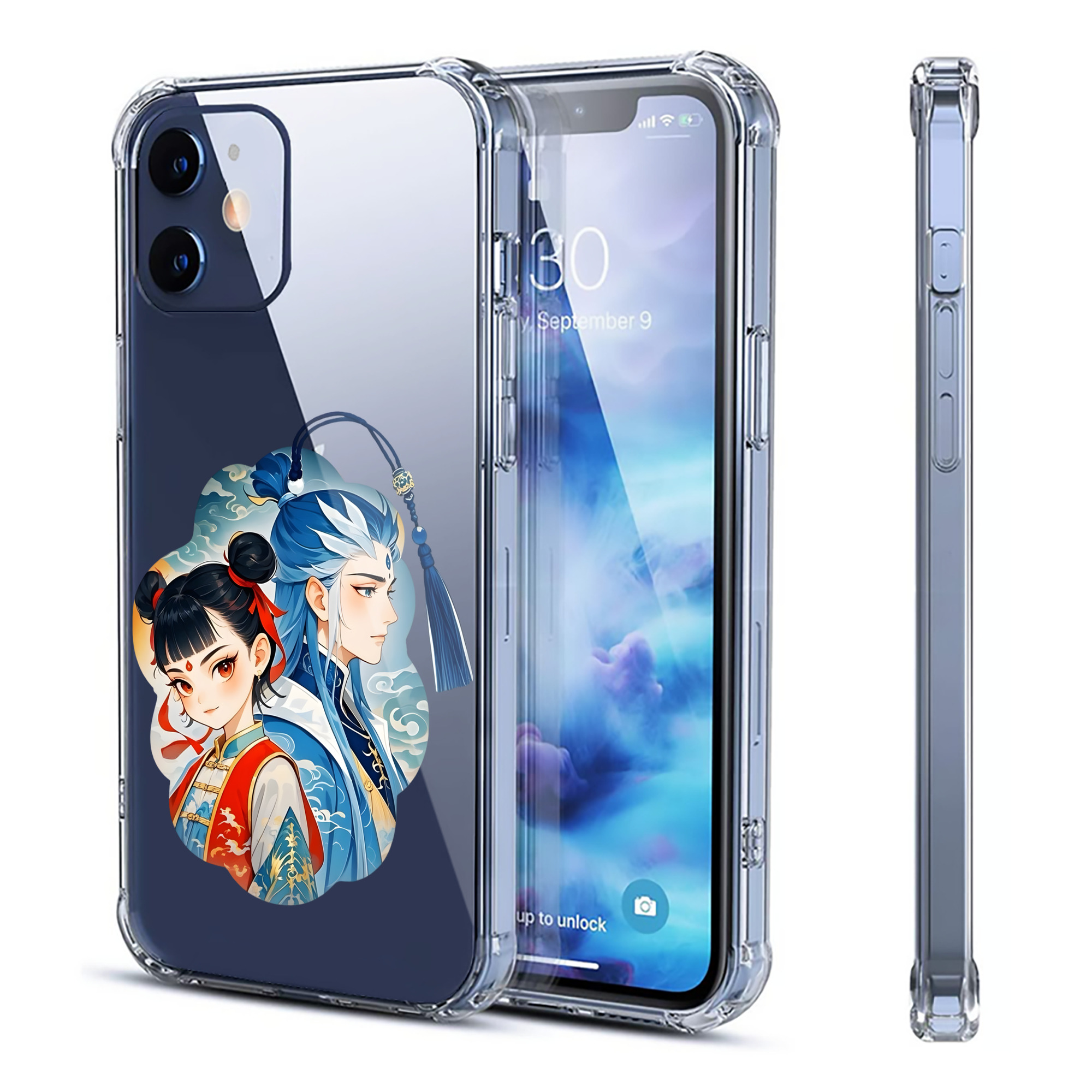 （画像用） Ne Zha 2 ナタ 魔童の大暴れ 【iPhone 12シリーズ対応】透明スマホケース（クリアソフトケース）